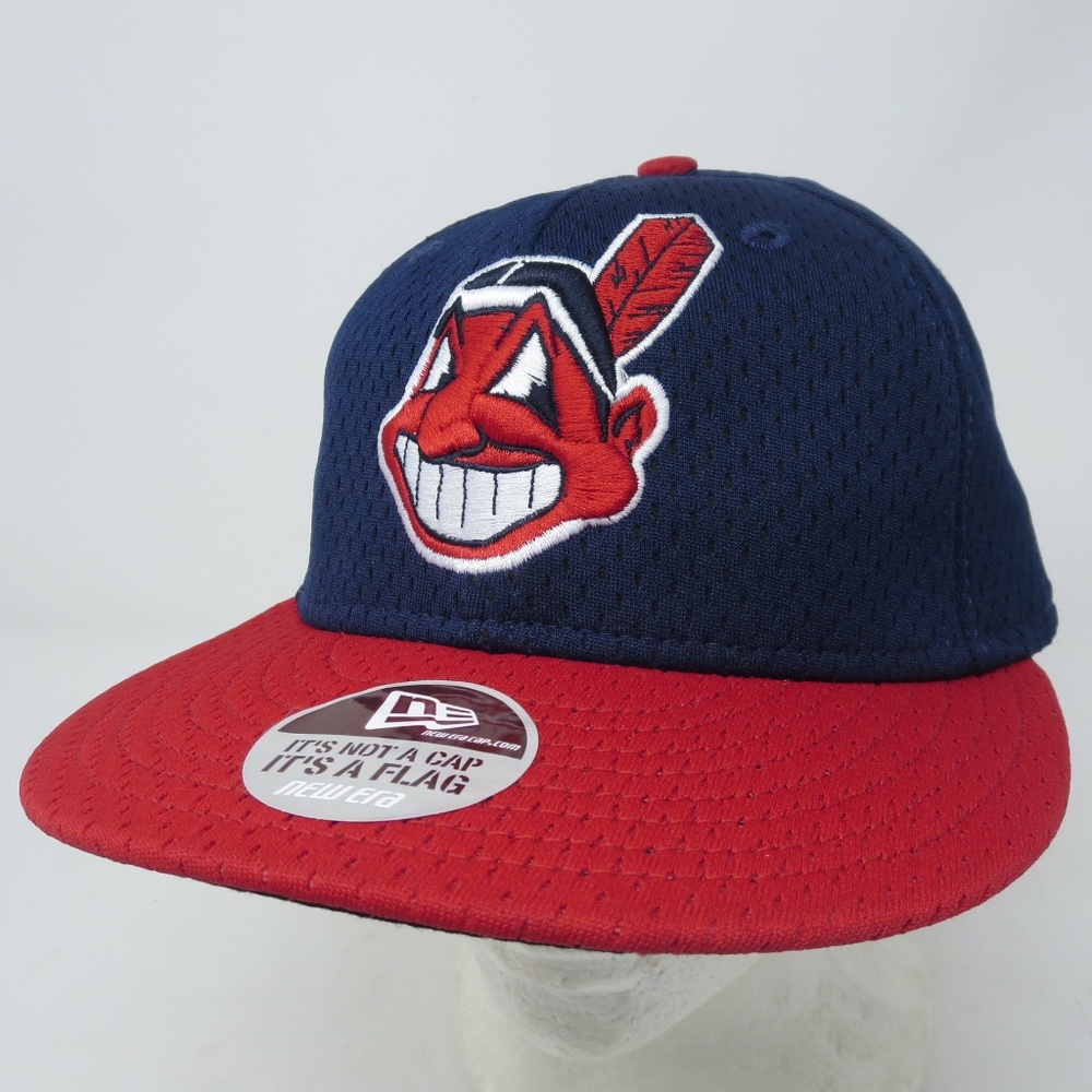 New Era Cleveland Indians Big Chief Wahoo Medium / Large Snapback Hat Mesh